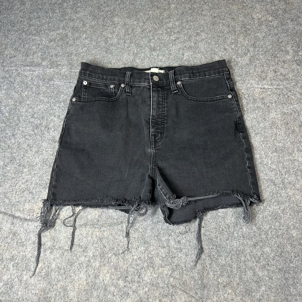 Madewell Denim Shorts Womens 29 Classic Cut Off Dark Wash Black Denim